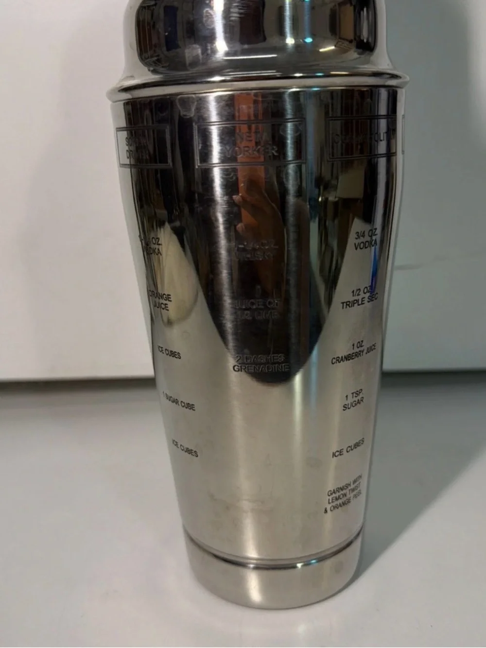 Stainless Steel Cocktail Shaker with Black Cap - Classic Bar Accessory